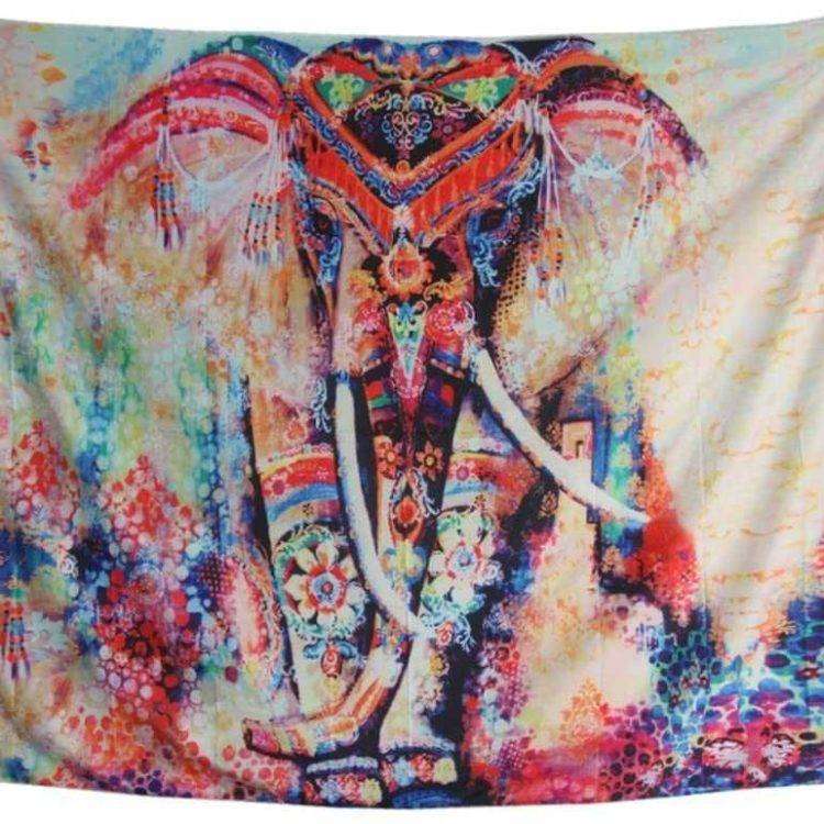 Elephant Multi-Colour Tapestry