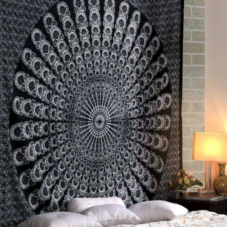 Indian Style Peacock Tapestry image