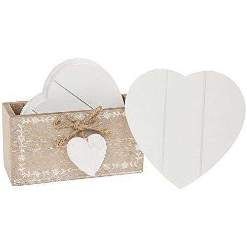 Heart Shaped Wood Coasters image